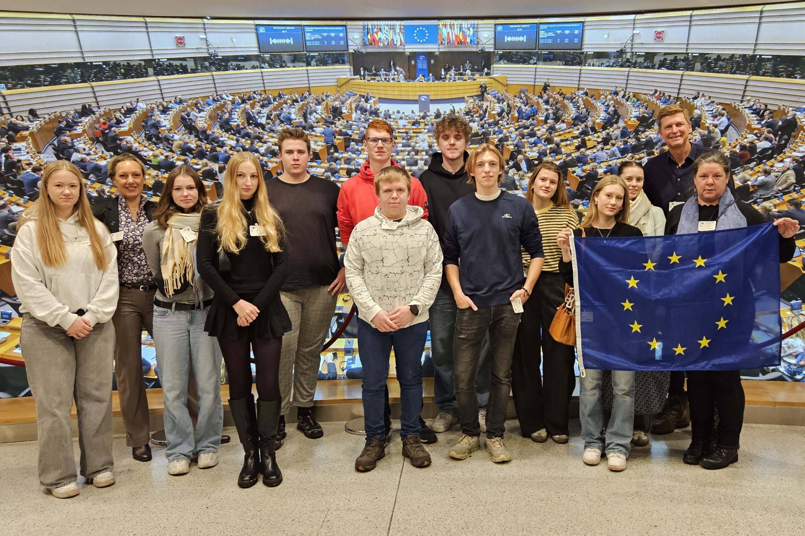 Vor dem Europäischen Parlament