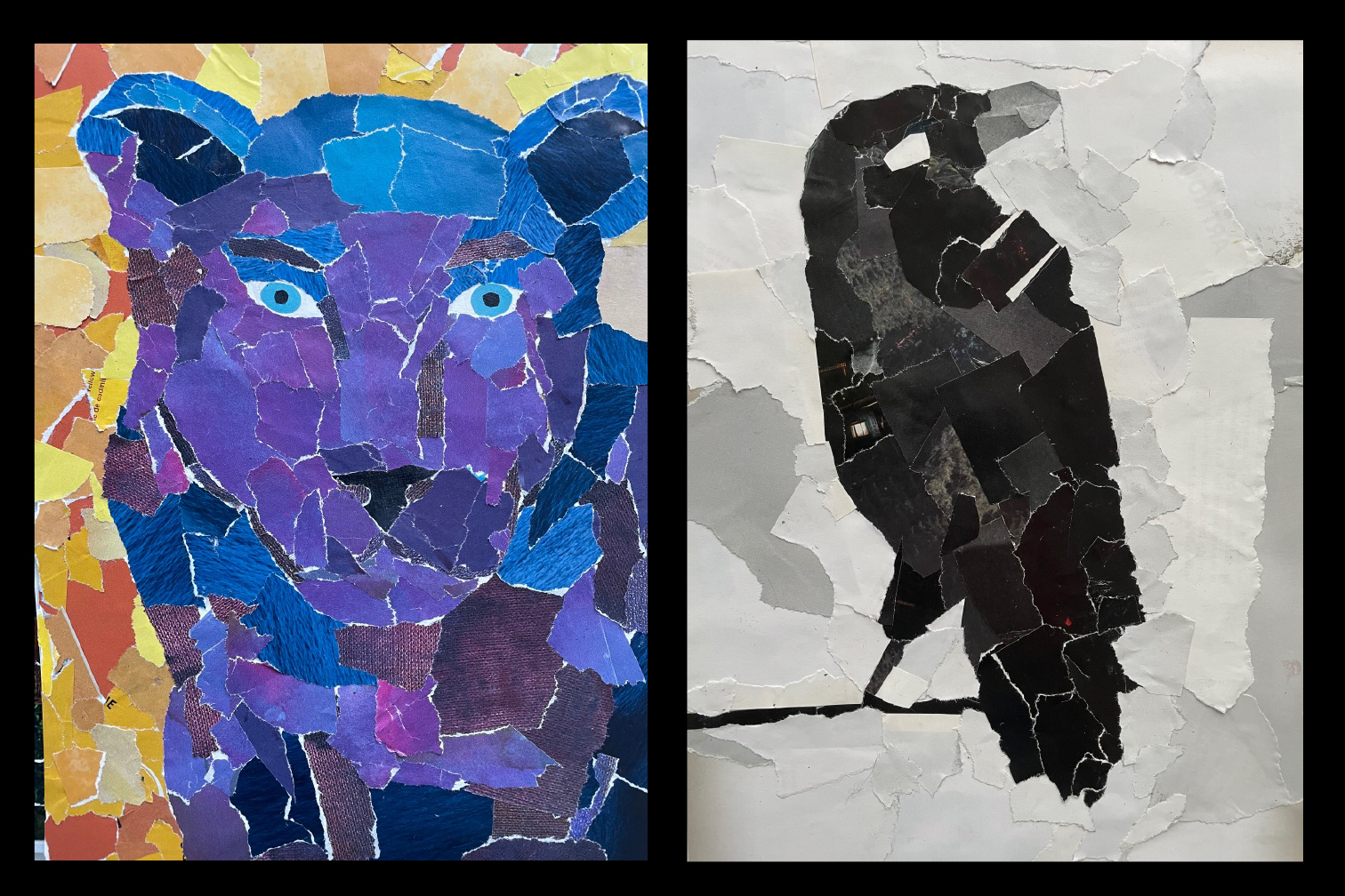 Collage mit Farbkontrast